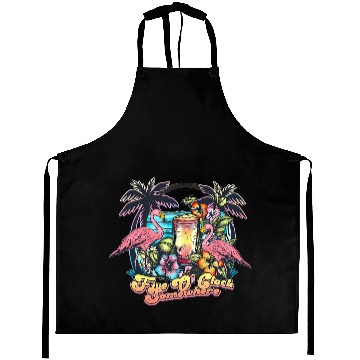 Discover 5 o'clock Somewhere | Margaritaville | Beach | Summer | Graphic Aprons