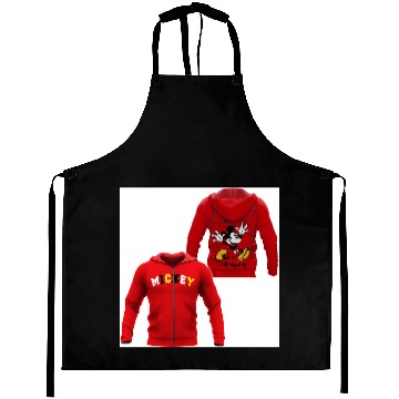 Discover Red zip-up Mickey Mouse Paris Aprons