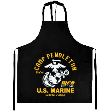 Discover Camp Pendleton - U.s. Marine Zip Aprons