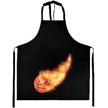 Discover Flaming Basketball Aprons