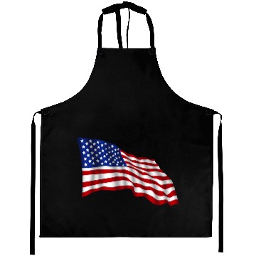 Discover waving american flag Aprons