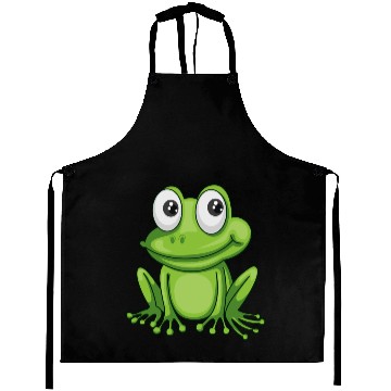 Discover Smiling Cartoon Frog Aprons