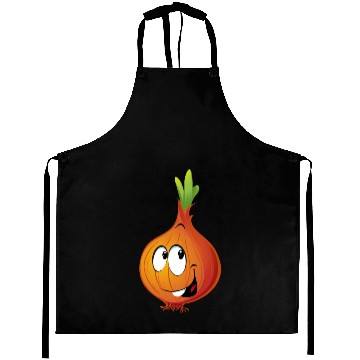Discover Orange onion smiling Aprons