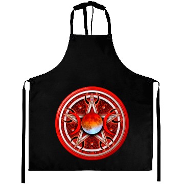Discover Red Moon Pentacle Aprons