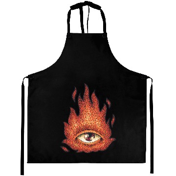 Discover Eye in fire creative design Aprons