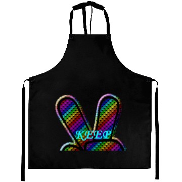 Discover peace-sign multi color wi Aprons