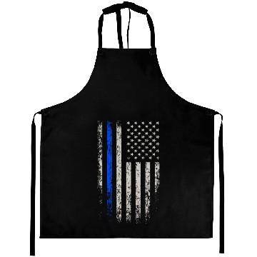 Discover US Flag Blue Line Aprons