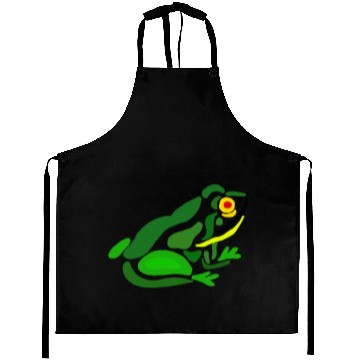 Discover Funky Frog Abstract Art Aprons