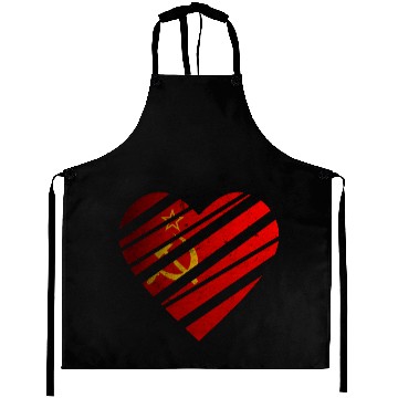 Discover Soviet Union Heart Aprons