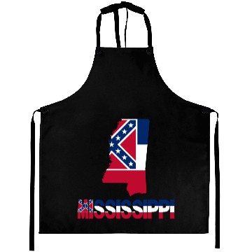 Discover Mississippi Flag Map Aprons