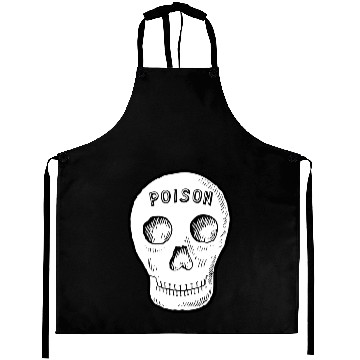 Discover Smiling Poison Skull Aprons