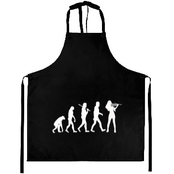 Discover Violinist Evolution Funny Violin Music Aprons