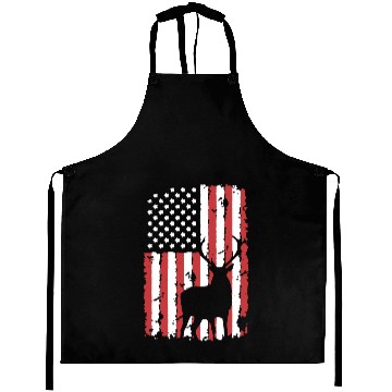 Discover Deer Hunting Flag Aprons