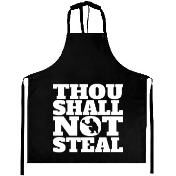 Discover Thou Shall Not Steal Funny Baseball Catcher Aprons
