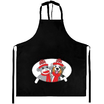Discover Sock Monkey and Aussie Dog Aprons