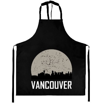 Discover Vancouver Full Moon Skyline Aprons
