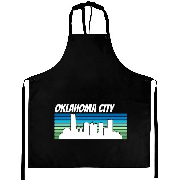 Discover Retro Oklahoma City Skyline Aprons