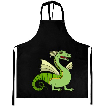 Discover Green Chinese Dragon Aprons