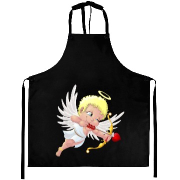 Discover cupid-wings-heart-bow-smile Aprons