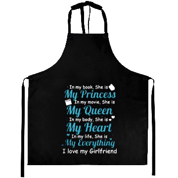 Discover I LOVE MY GIRLFRIEND Aprons