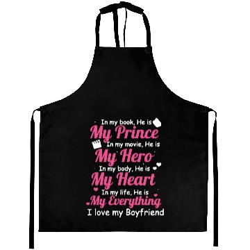 Discover I LOVE MY BOYFRIEND Aprons
