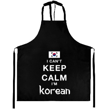 Discover I CAN'T KEEP CALM I'M KOREAN Aprons