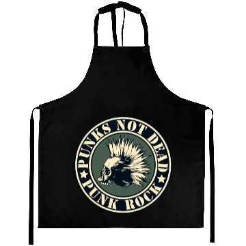 Discover PUNKS NOT DEAD PUNK ROCK - SPECIAL PUNK EDITION Aprons