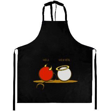 Discover Heaven and Hell Aprons