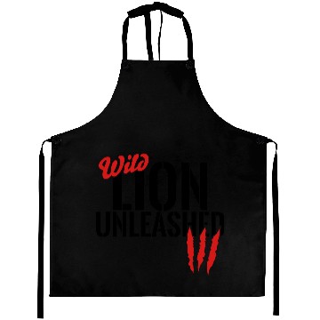 Discover wild lion unleashed Aprons