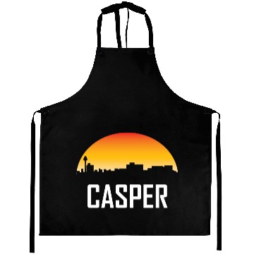 Discover Casper Wyoming Sunset Skyline Aprons