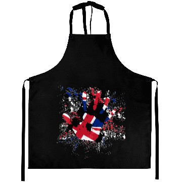 Discover Union Jack Splatter Aprons