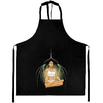 Discover Yoga Woman Aprons