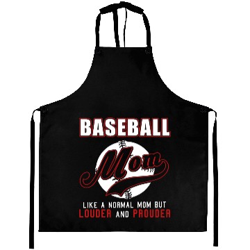 Discover Baseball Mom Like Normal Mom But Louder & Prouder Aprons