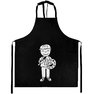 Discover Boy with paint brush and colors Aprons