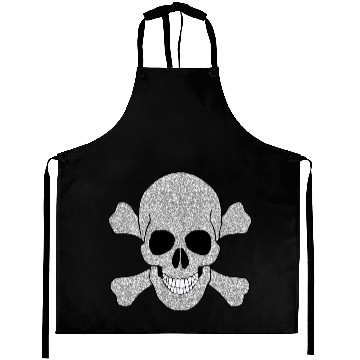 Discover Silver Glitter Skull And Crossbones Aprons
