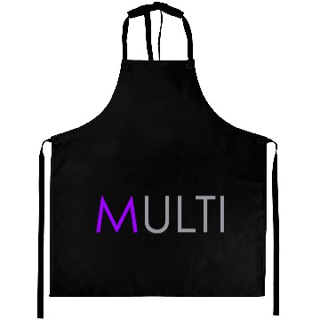 Discover MULTI Logo, purple M Aprons
