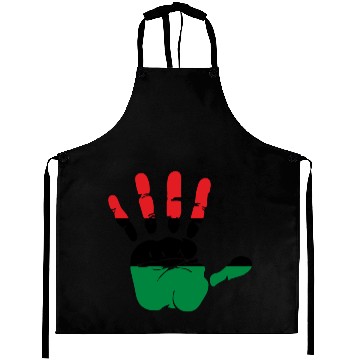 Discover Pan African Flag Hand Print Sign Afro- American Aprons