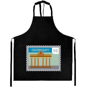 Discover germany mail stamp Aprons