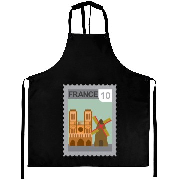 Discover france post stamp Aprons