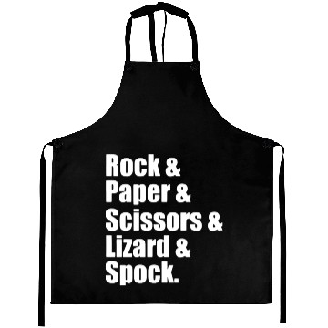 Discover Rock Paper Scissors Lizard Spock Aprons