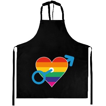 Discover Rainbow heart male Aprons