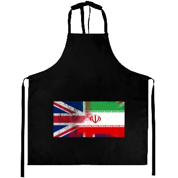 Discover British Iranian Half Iran Half UK Flag Aprons