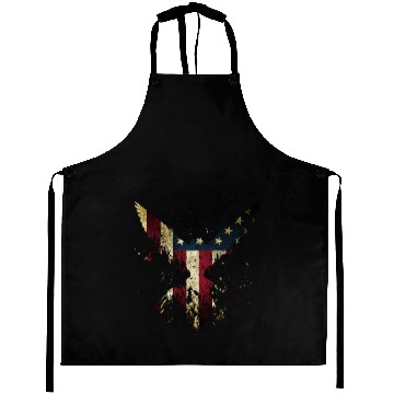 Discover Merica Eagle American eagle with US flag Aprons