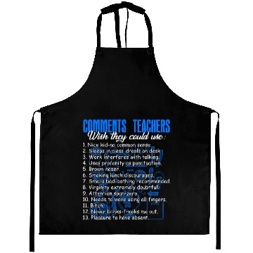 Discover TEACHER COMMENTS ASH GREY Aprons