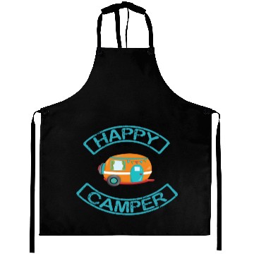 Discover Happy camper funny design Aprons