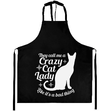 Discover Cat - Crazy cat lady Aprons