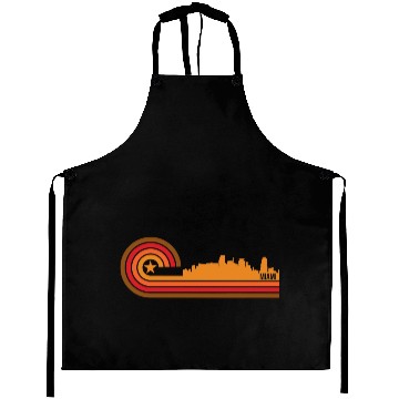 Discover Retro Style Miami Florida Skyline Aprons