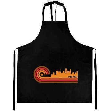 Discover Retro Style Saint Paul Minnesota Skyline Aprons