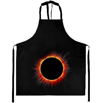 Discover Solar Eclipse Flare Burst Cartoon Aprons