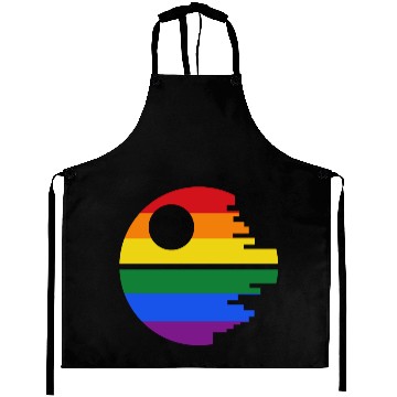 Discover Rainbow Death Star Aprons